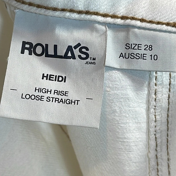 Rolla's Heidi Trade 80s White size 28/ 6 - Picture 8 of 12